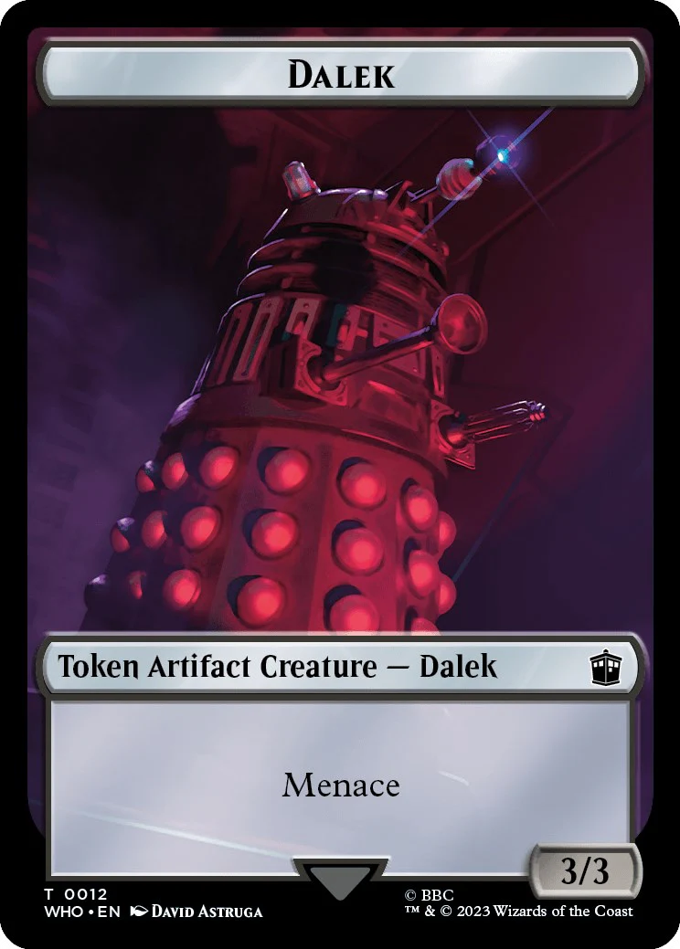 Dalek // Alien Salamander Double-Sided Token [WHO - 12 // 16]