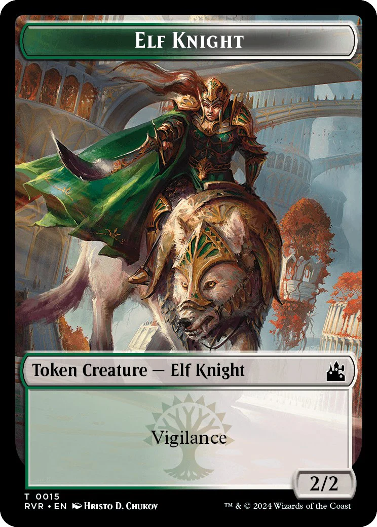 Elf Knight // Dragon Double-Sided Token [RVR - 15 // 7]