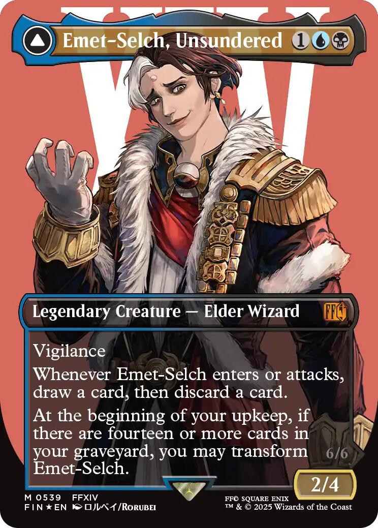 Emet-Selch, Unsundered (Borderless) (Surge Foil) [FIN - 539]