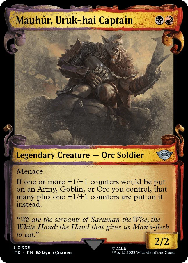 Mauhur, Uruk-hai Captain (Showcase Scrolls) [LTR - 665]