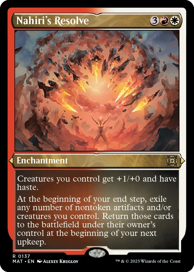 Nahiri's Resolve (Foil Etched) [MAT - 137]