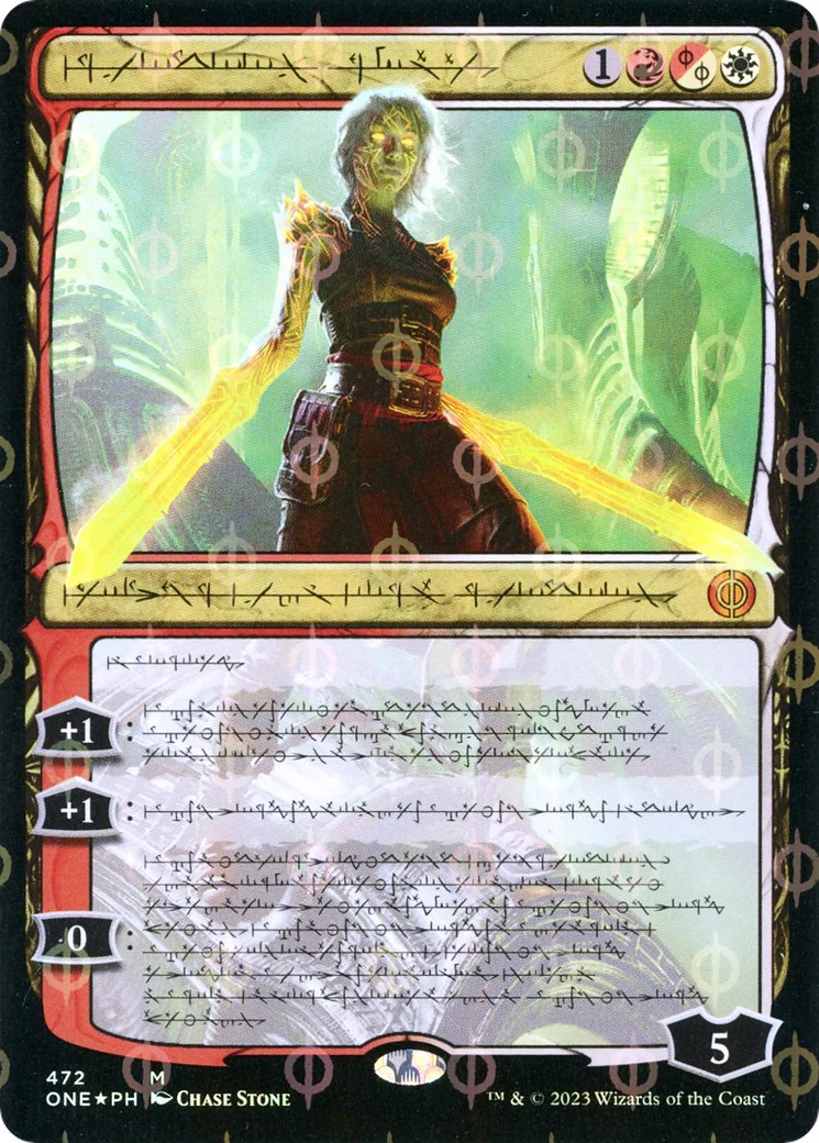 Nahiri, the Unforgiving (Phyrexian) (Step-and-Compleat Foil) [ONE - 472]