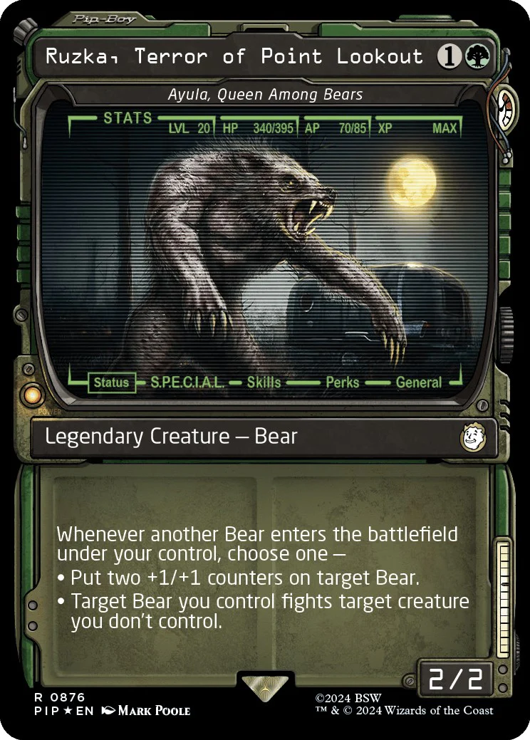 Ruzka, Terror of Point Lookout - Ayula, Queen Among Bears (Showcase) (Surge Foil) [PIP - 876]