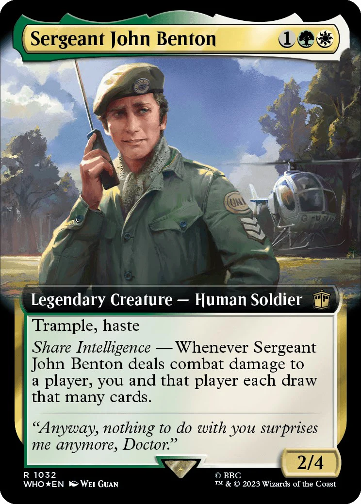 Sergeant John Benton (Extended Art) (Surge Foil) [WHO - 1032]