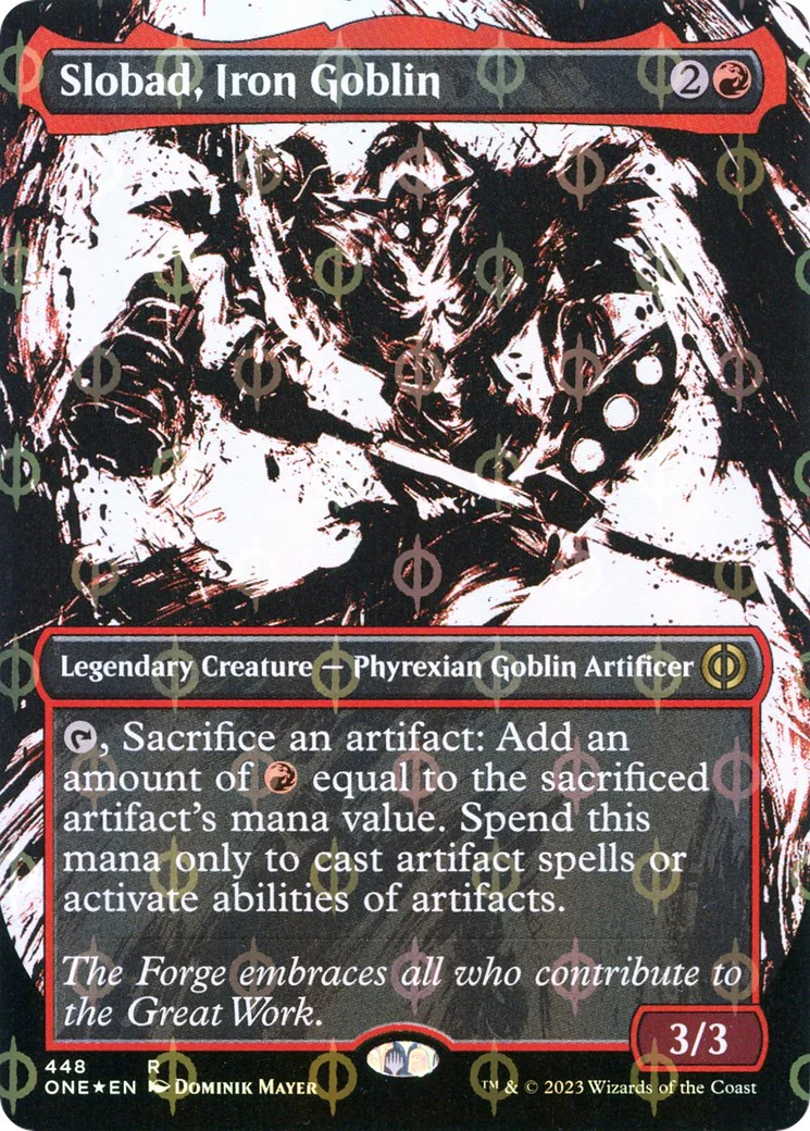 Slobad, Iron Goblin (Showcase) (Step-and-Compleat Foil) [ONE - 448]