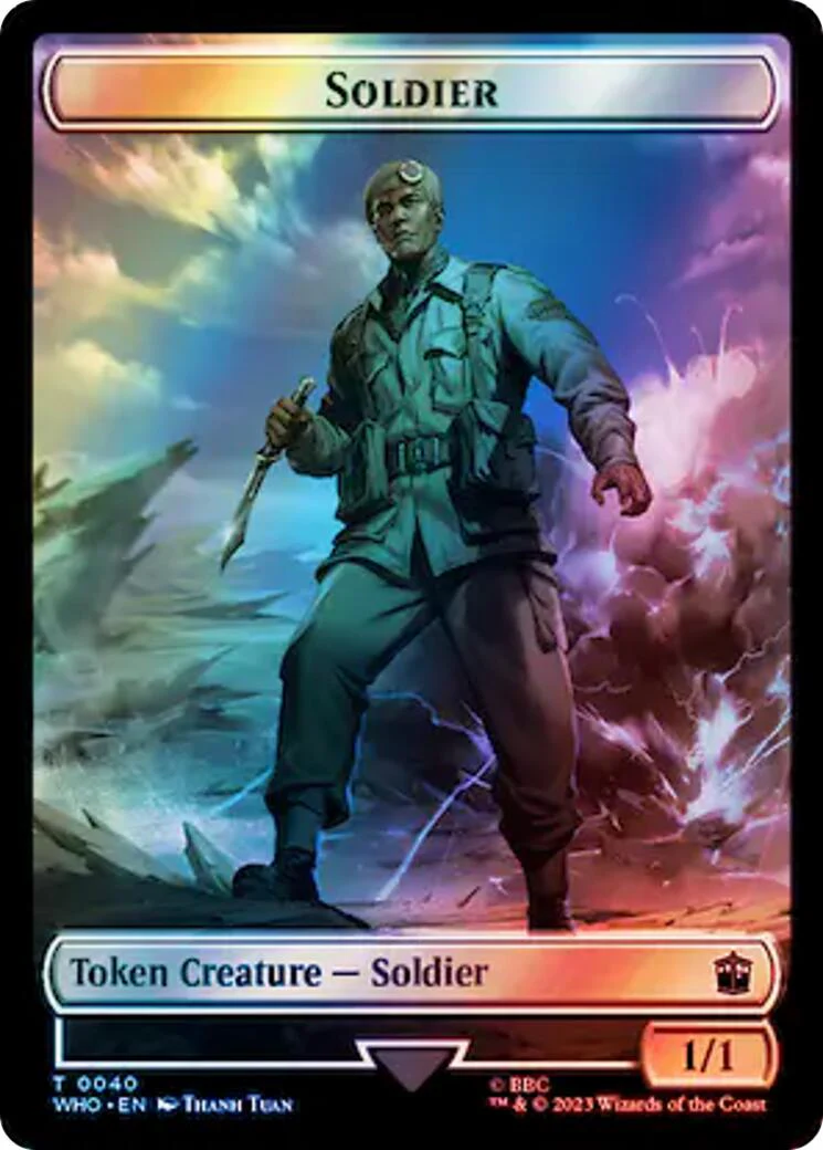 Soldier // Cyberman Double-Sided Token (Surge Foil) [WHO - 40 // 56]