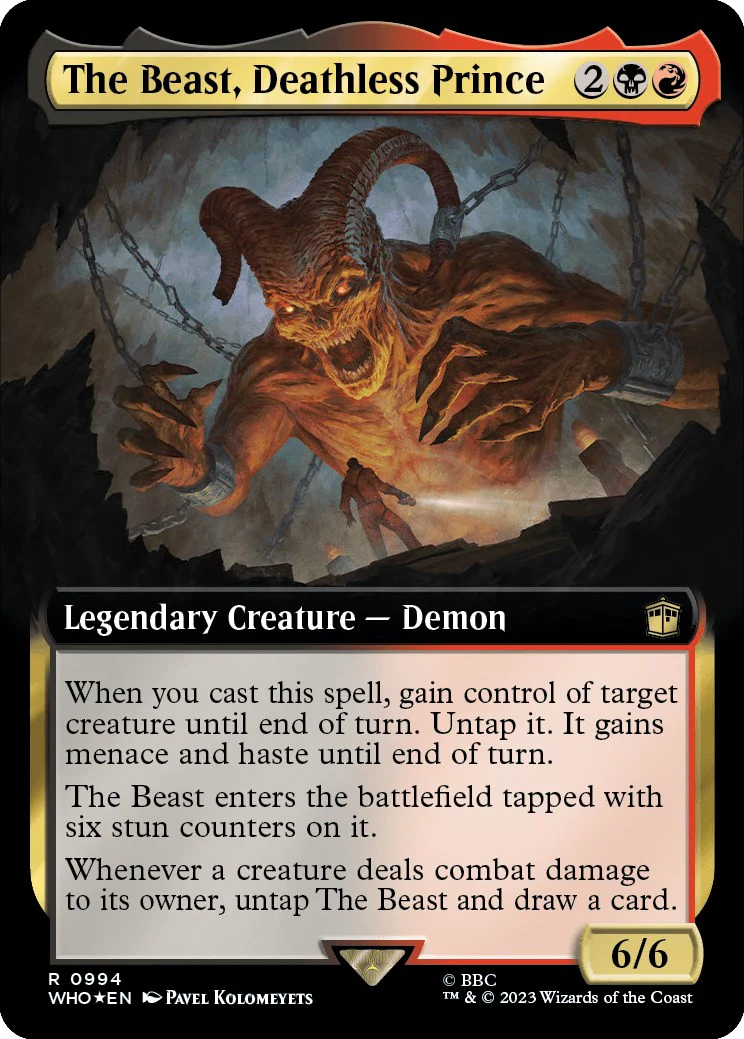 The Beast, Deathless Prince (Extended Art) (Surge Foil) [WHO - 994]