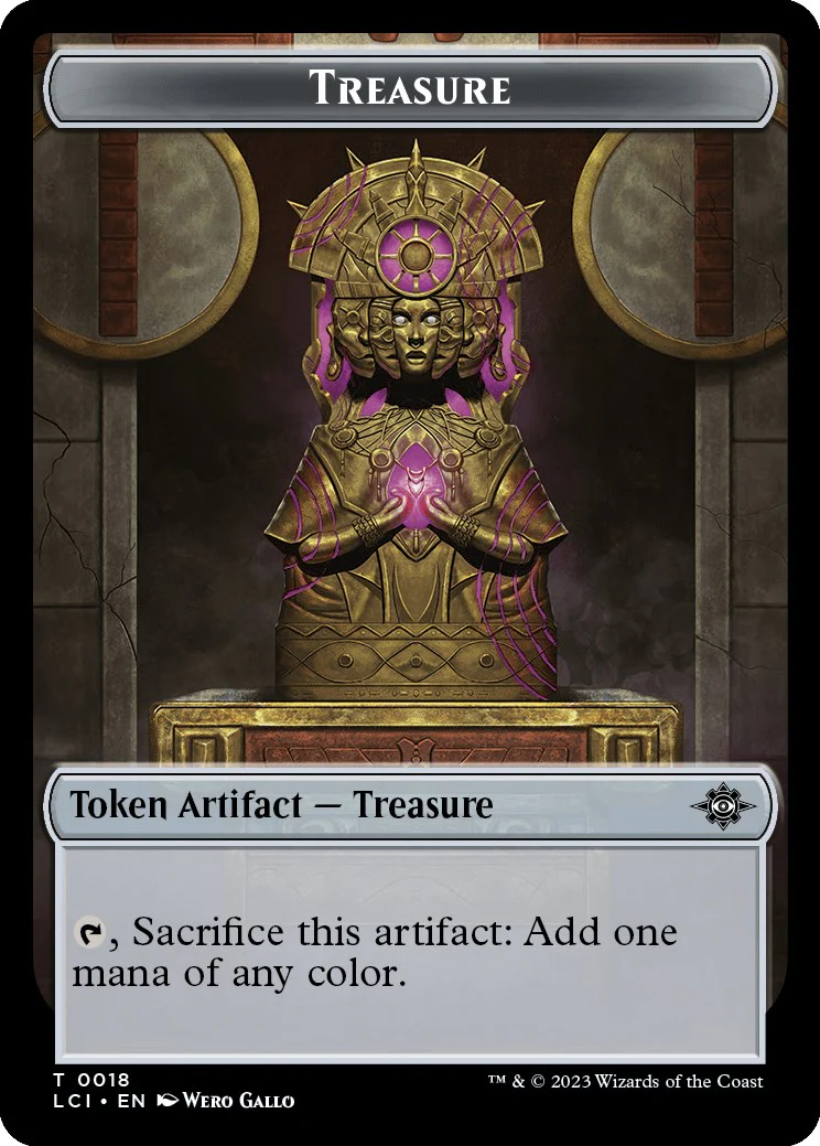 Treasure (0018) // Dinosaur (0001) Double-Sided Token [LCI - 18 // 1]