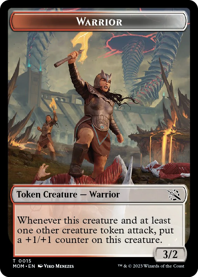 Warrior // Phyrexian Hydra (0011) Double-Sided Token [MOM - 15 // 11]