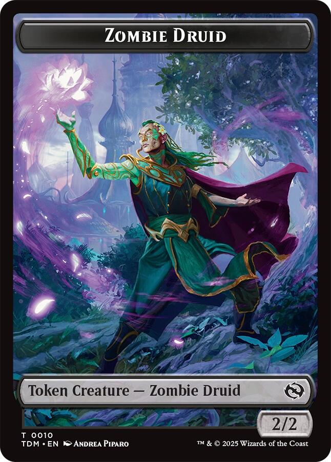 Zombie Druid // Treasure Double-Sided Token [TDM - 10 // 16]