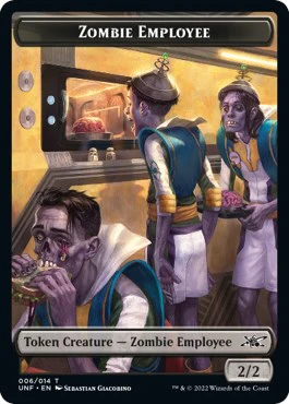 Zombie Employee // Food (011) Double-sided Token [UNF - N/A]